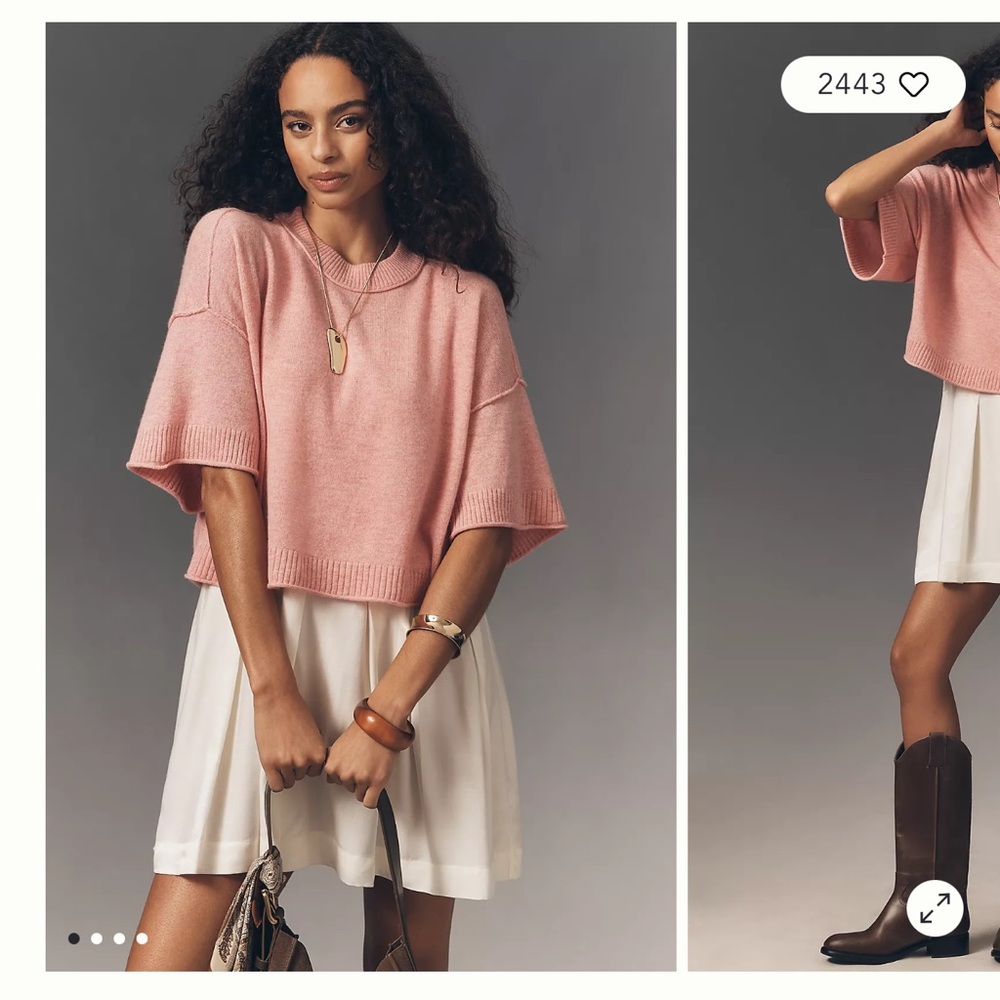 The Goldie Wool Cashmere Twofer Mini Dress